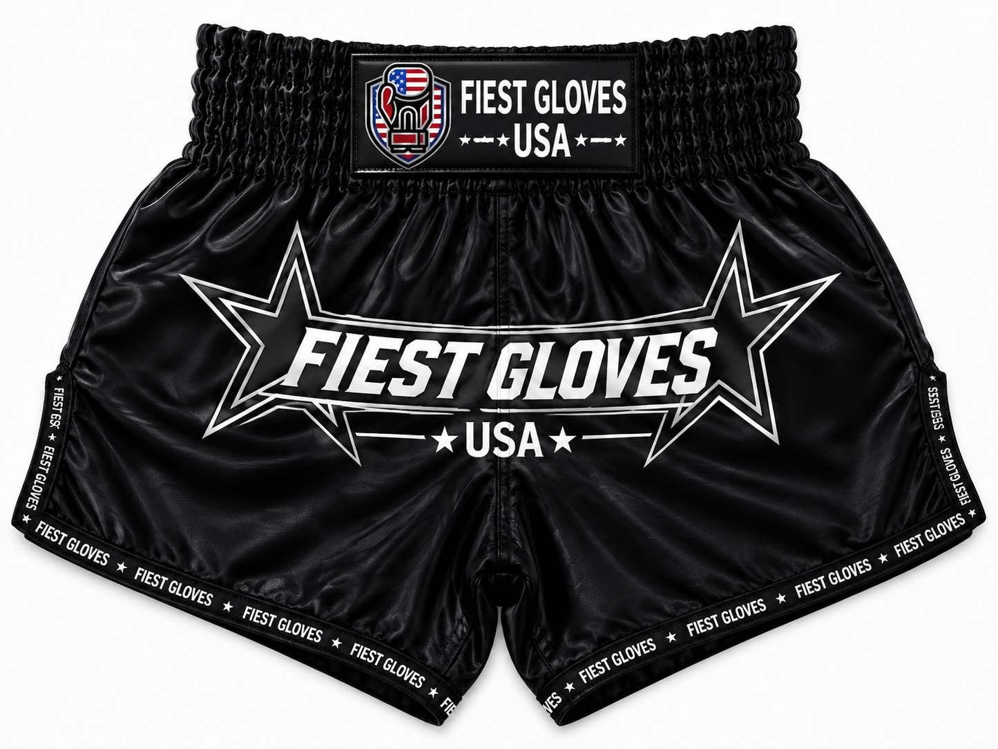 Fiest Gloves USA Institution Performance Muay Thai Shorts – Black