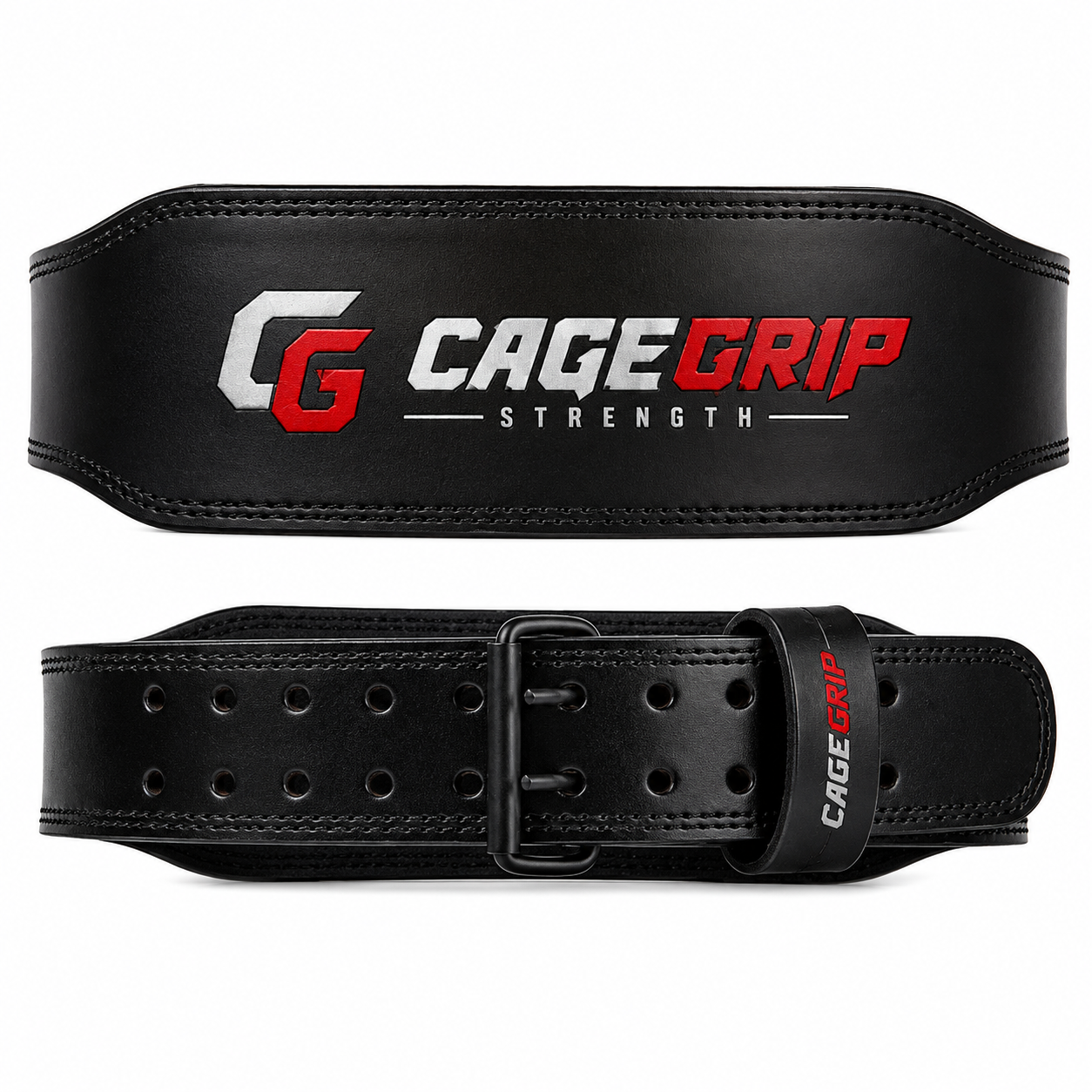 CageGrip 7mm Leather Powerlifting Belt