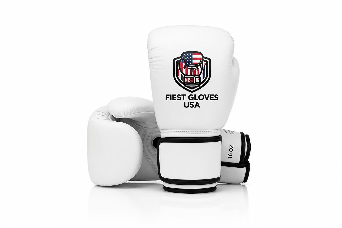 Fiest Gloves USA Elite Microfiber Muay Thai Gloves – White