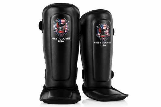 Fiest Gloves USA Elite Performance Muay Thai Shin Guards – Black